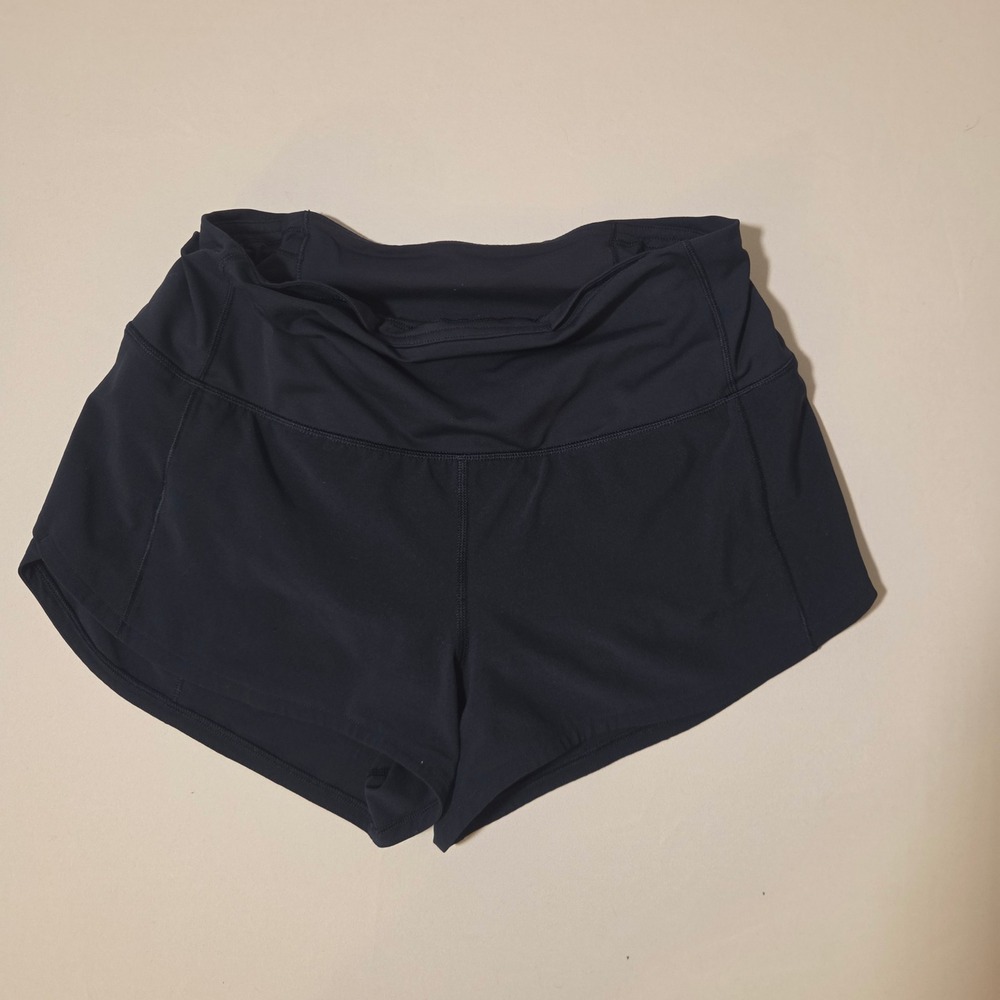Lululemon Speed Up Short Long 4" Updated Fit True Navy Running Shorts W7AYMT 4 - Picture 6 of 12